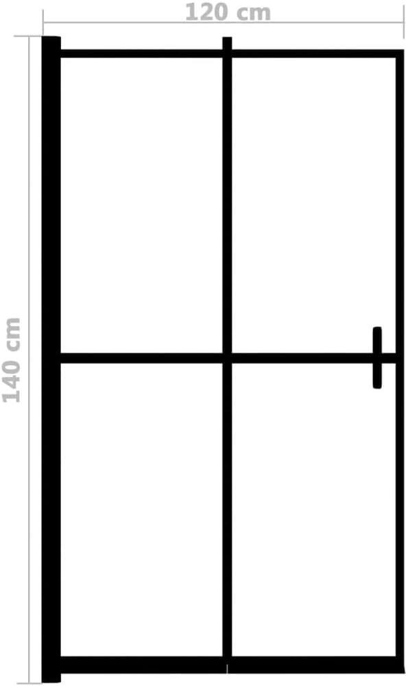 Red Cup Living vidaXL Folding Shower Enclosure ESG 120x140 cm Black