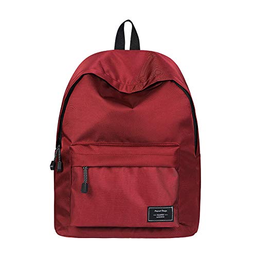 Preisvergleich Produktbild 2019 Unisex Schulrucksack, WAWJ Canvas Schulter Daypack Schultasche für Jugendliche Mädchen Jungen (Rot)