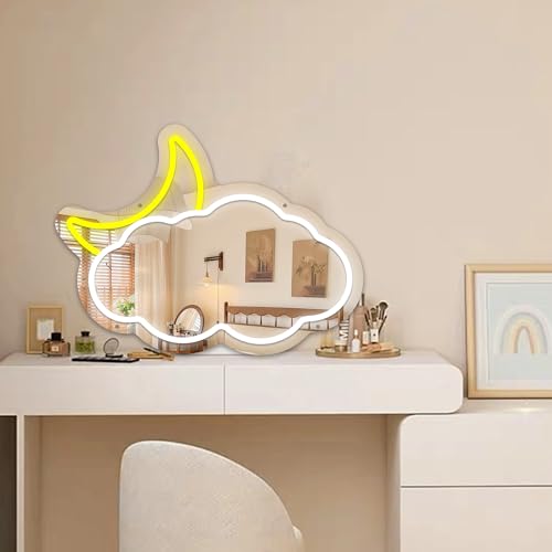 Espejo de nube de luna con luz de neón, 10% de descuento - Image 6