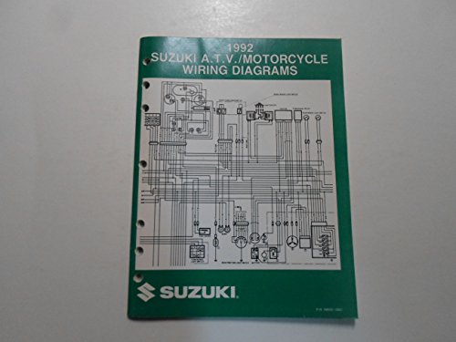 1992 Suzuki Motorcycle A.T.V. N Models Wiring Diagrams Manual STAINS FADING