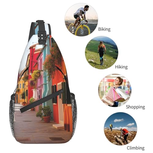 Bolso bandolera unisex negro para viajes y senderismo miniatura 5