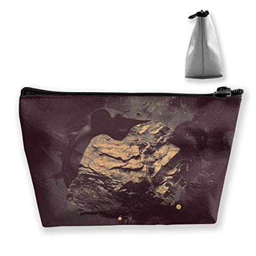 Preisvergleich Produktbild Kosmetiktasche mit Reißverschluss, abstrakt, graue Form, Schwarz