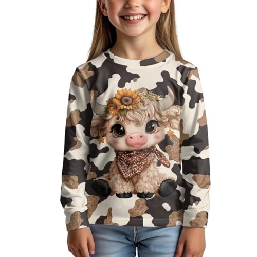Image of Uourmeti Girls Graphic Tees Long Sleeve T Shirts for Teens Casual Tshirts Junior Sportswear Fall Tops