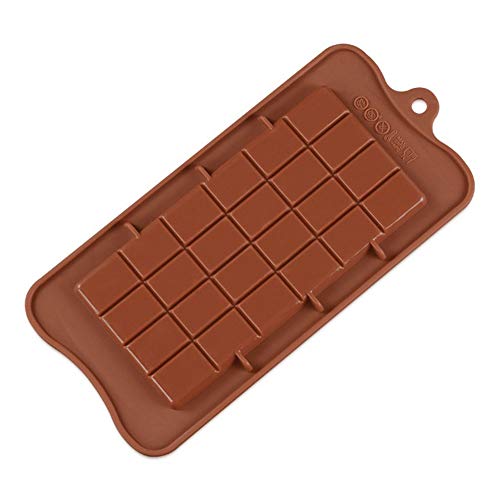 FairOnly 24 cavidades Molde de chocolate de silicone para doces Barra de açúcar, bloco de gelo para