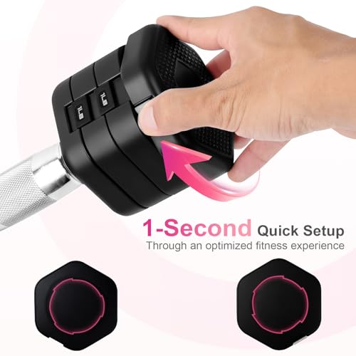 Image of 20LBS Adjustable Dumbbells Set, 4 in 1 Free Weights Dumbbells Set, 4lb 6lb 8lb 10lb with Metal Non Slip Handle, Quick Change Women /Men Dumbbell Set for Home Gym Exercise Training