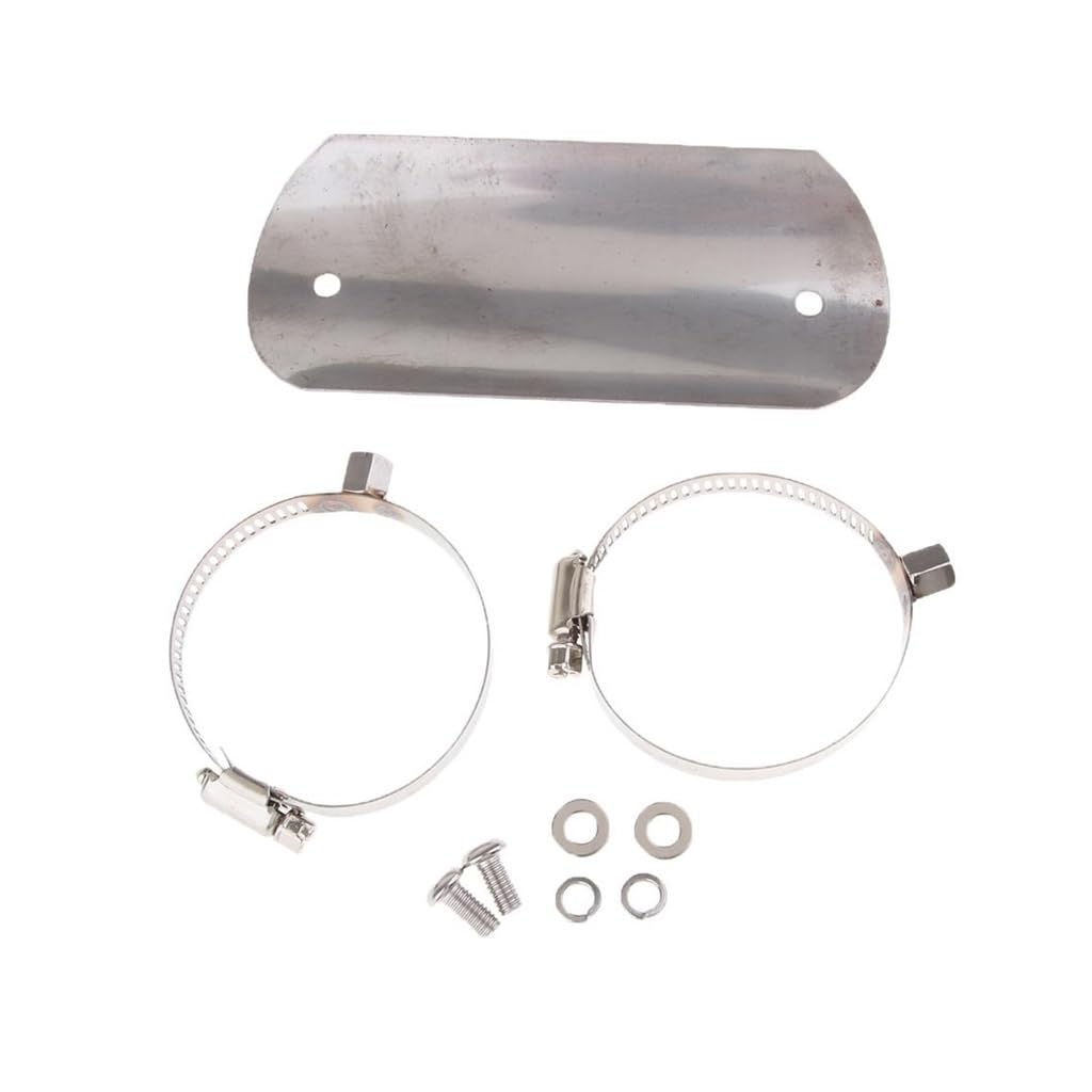 Moto Bouclier Thermique Protecteur De Silencieux D'échappement Universel pour Moto, 1 Ensemble, Protection Thermique, Couvercle Anti-brûlure pour Diamètre D'échappement De 51mm