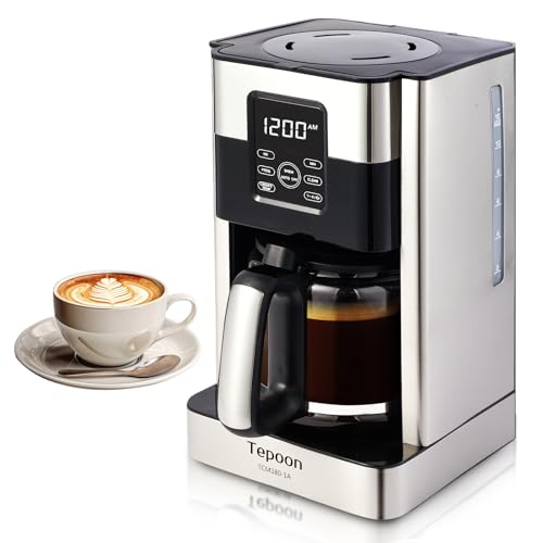 Coffee Maker, 12-Cup Glass Carafe, Programmable, Touch Screen, Ke...