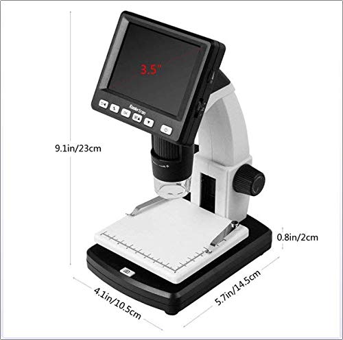 HJJH Einstellbare LED-Licht Videokamera Mikroskop, 3,5-Zoll-Bildschirm, Unterstützungs-USB-Anschluss Computer und TV… – Bild 5