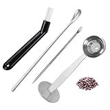 Photo Gallery niceminiwall kit con cucchiaio e pala per caffè con misurino in acciaio inox a doppia estremità, cucchiaio per mescolare, penna per latte e spazzola per la pulizia in nylon per espresso, Photo Gallery niceminiwall kit con cucchiaio e pala per caffè con misurino in acciaio inox a doppia estremità, cucchiaio per mescolare, penna per latte e spazzola per la pulizia in nylon per espresso,