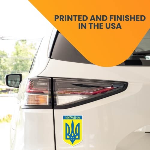 Image of Magnet Me Up Ukrainian Coat of Arms Magnet Decal, 3.8x6 Inches, Heavy Duty Automotive Magnet for Car Truck SUV, Mailbox, Fidge, Any Magnetic Surface, in Support of Ukrainian Tryzab, Crafted in USA