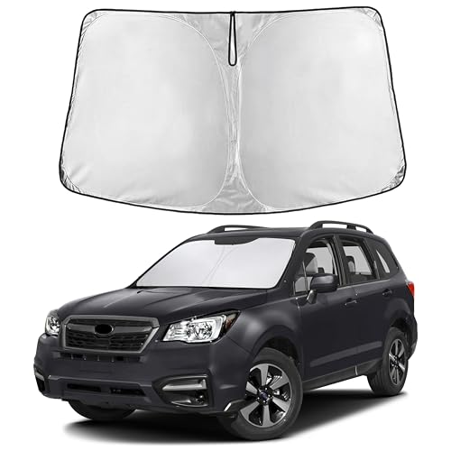 EcoNour Windshield Sunshade Compatible for Subaru Forester 2014-2016 2017 2018 Sun Visor for Front Windshield & Window Sun Shade Cover UV Heat Blocker & Protector Car Accessories