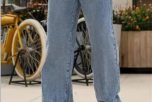 Men's Loose Jeans, Loose Straight-Leg Solid Color Fashionable Y2K Pants3