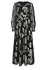 Long Tall Sally - LTS Tall & Gold Floral Jacquard Midaxi Dress - Women's #5