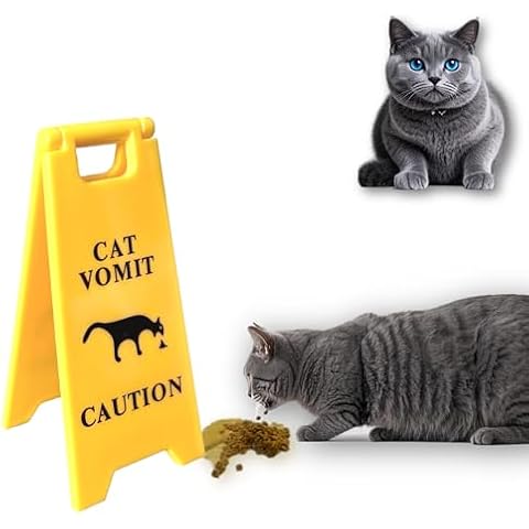Funny Cat Vomit Caution Yard Sign Cover