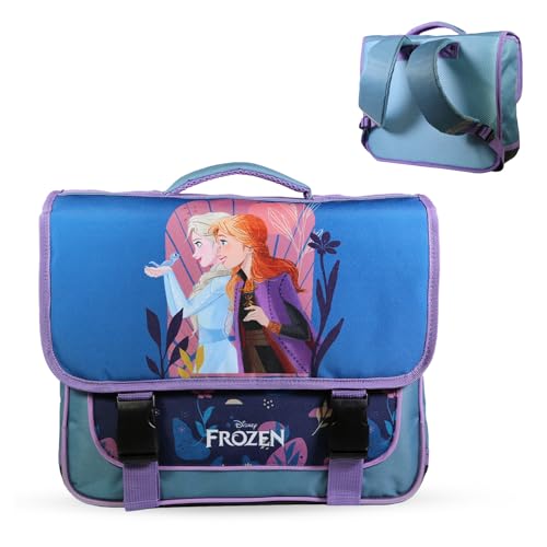 Bagtrotter - Cartable 38 cm - La Reine des Neiges - Bleu - Primaire - Bretelles et dos rembourrés - Bandes Réfléchissantes - Grand Rangement - Licence...