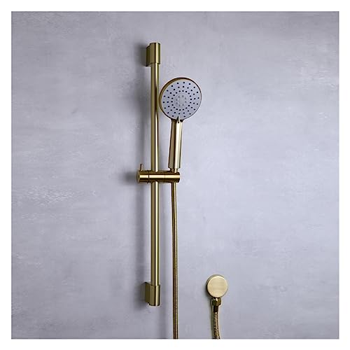 Ensemble de douche à main à barre coulissante or mat 3 jets