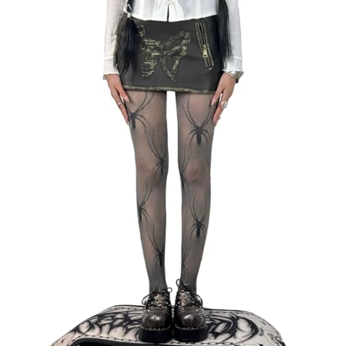 Image of Spider Tights Plus Size, Fishnets, Spider Tights,Women's High Waisted Fishnet Tights Sexy Fishnet Stockings