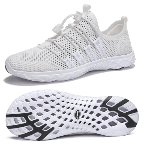 Image of ATHMILE Water Shoes for Men Women Barefoot Hiking Swim River Beach Knit | Adult Lake Pool Aqua Socks Quick Dry for Hiking Surfing Kayaking Sport Accessories Camping Must Haves
