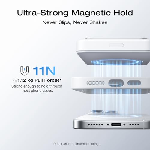 Image of EF ECOFLOW Rapid Mag Power Bank, Qi2 Certified 15W Ultra-Fast MagSafe-Compatible Portable Charger, 10,000mAh Magnetic Power Charger with Foldable Stand, for iPhone 17 /16 /15.
