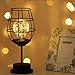 Price comparison product image Kaishengyuan Bainuojia Decorative Table Lamp, Retro Table Lamp, Cage Style, Night Light, Retro, Battery Operated, Desk Lamp for Bedroom [Energy Class A]