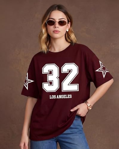 Image of AUSK Oversized T-Shirts || Printed Half Sleeve Tshirt for Womens
