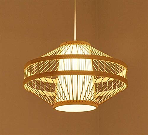 Chandelier en osier fait main E27 lanterne vintage suspendue pour un éclairage rétro raffiné