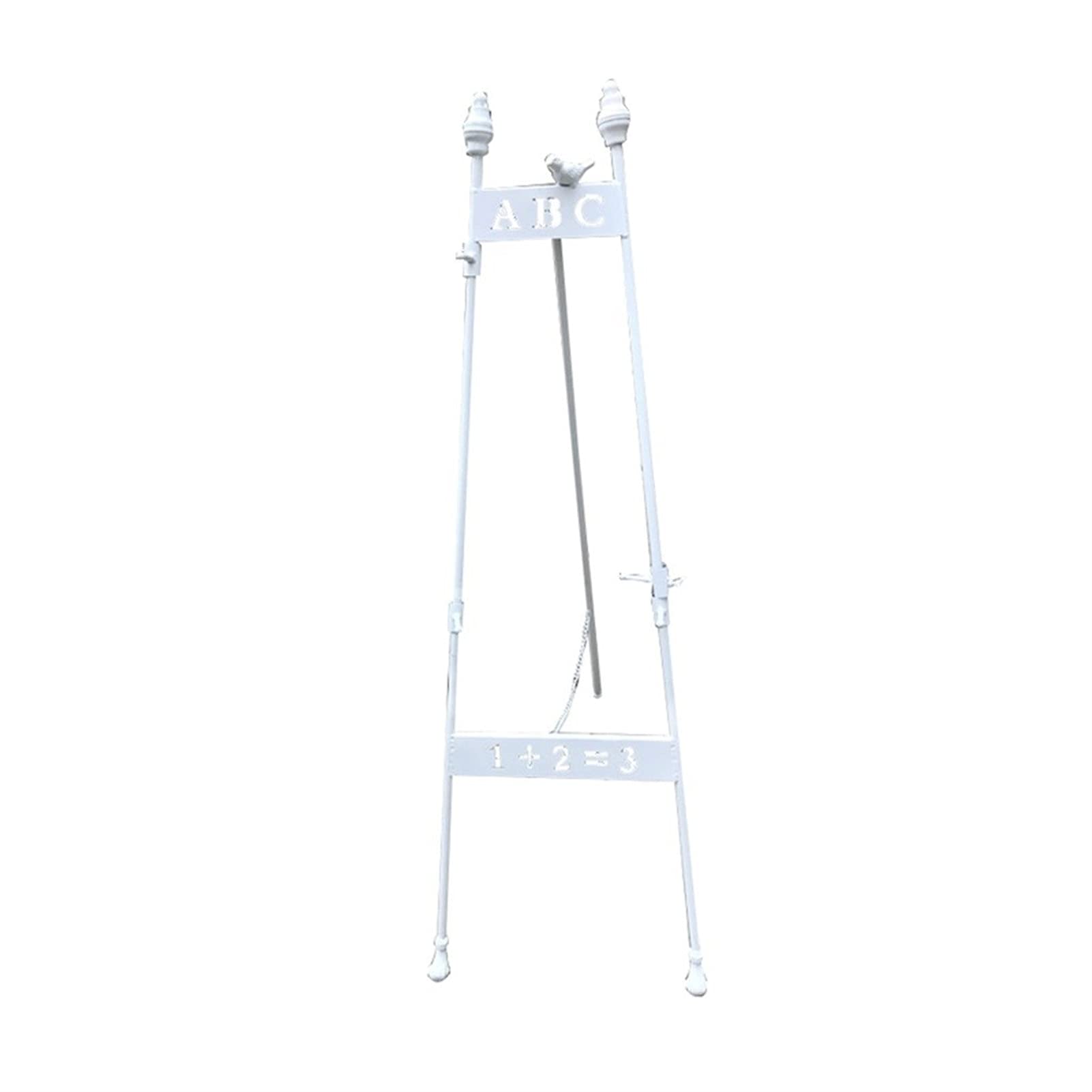 HADECOLL Tripod Adjustable Oil Painting Easel,Training Center Child Floor Stand Sketch Holder Bracket For Wedding Activities,White
