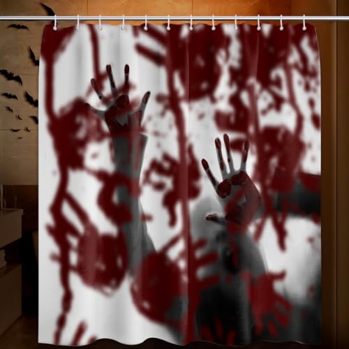 Lvetong Horror Halloween Bloody Shower Curtain 70"x84