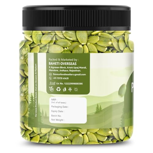 Image of Flavour Foodie Pumpkin Seeds - A Grade Seeds for Eating | Protein Rich Seeds | Healthy Diet Snacks | Rich in Protein | Pumpkin Seeds(100g)