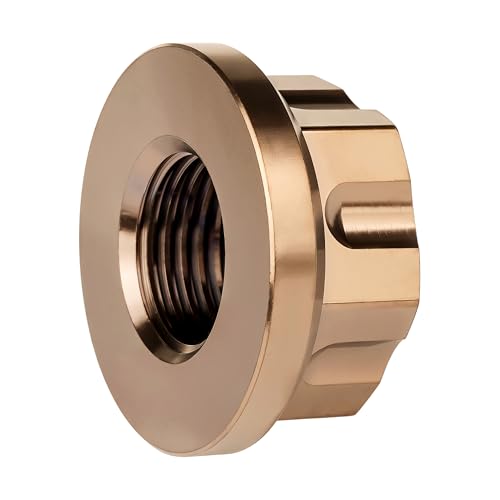 Image of Titanium M6 M8 M10 M12 M14 M16 Flange Bolt Nut Bicycle Motorcycle Rear Axle Car Modification Accessories Pack of 6 (M14 Pitch 1.5mm, Bronze)