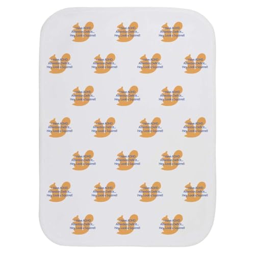 Azeeda 'Attention Deficit... Hey, a Squirrel' Baby Burp/Wash Cloth (BC00030075)