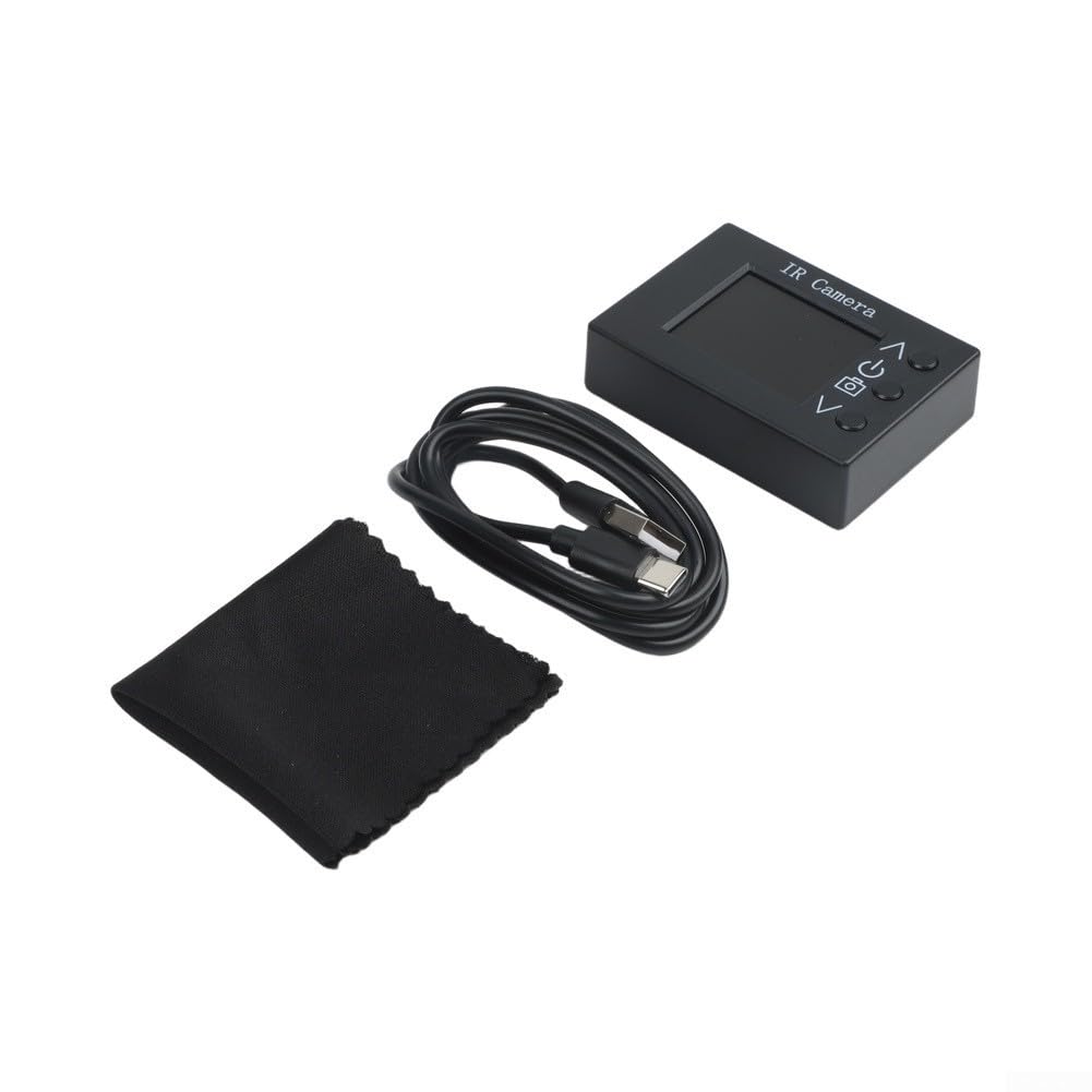 MLX90640 Termómetro infrarrojo con cámara termográfica LCD de 1.8 pulgadas -40 ~ 300 ° C tipo C recargable para detección de fugas automotriz HVAC industrial