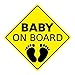 FAMKIT Autocollant pour voiture « Baby on Board » - Autocollant de sécurité - Facile à installer - Étanche - Longue durée de vie