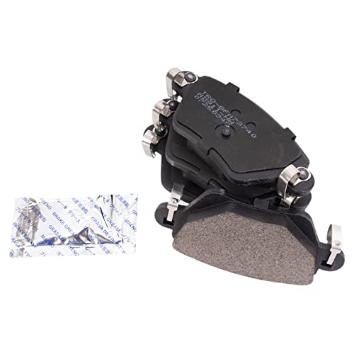 Image of TRQ Rear Brake Pad and Rotor Set Semi Metallic Solid Rotors Compatible with 2002-2004 Jaguar X-Type