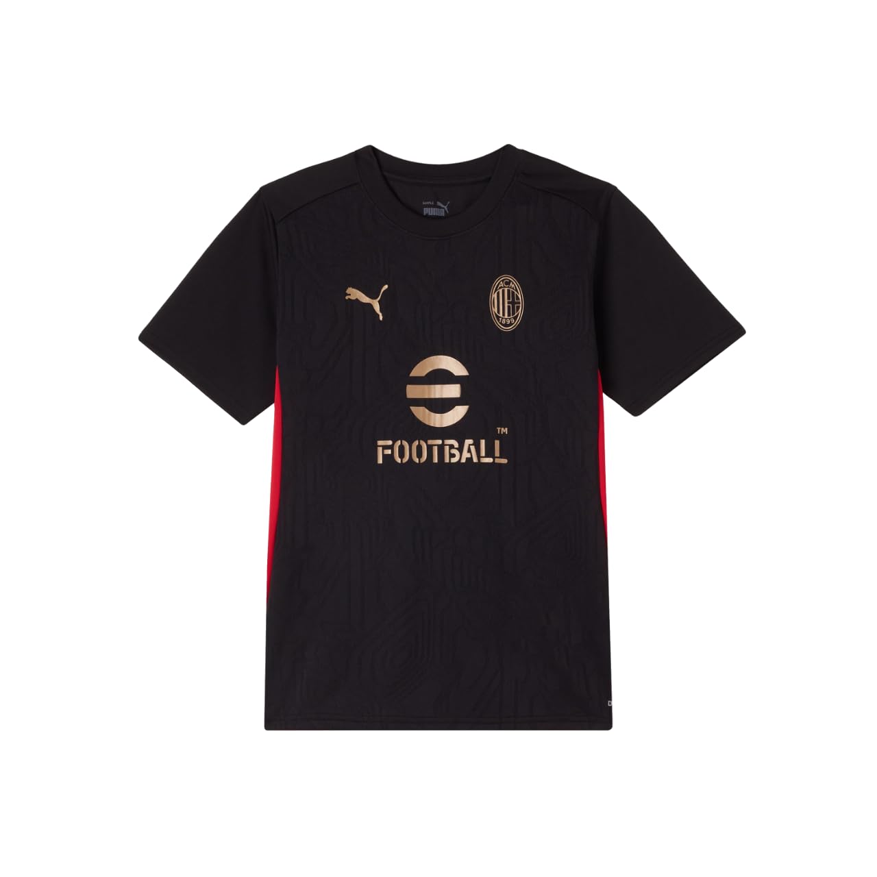 A.C. Milan ACM 1899 Unisex Kids Maglia Training Competition Training Shirt 2024/25 Season DryCell Technology, Regular Fit (Pack of 1) Black