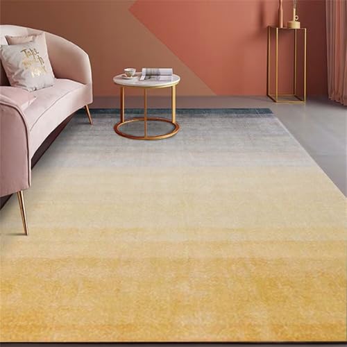 RUGMRZ Alfombras A Medida Online Sofá De Salón Pasillo Antideslizante Decoración Clásica Alfombra Comedor Grande Amarillo Protectora Suelo Baño 100X160CM