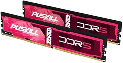 PUSKILL 32GB DDR5 RAM (2x16GB) 6000MHz CL30 Desktop Memory | Ultra-Low Latency Gaming PC Upgrade | Intel XMP 3.0 & AMD EXPO Ready for 700/600 & Ryzen 7000 (AM5)