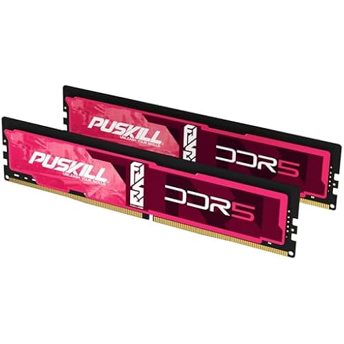 PUSKILL 32GB DDR5 RAM (2x16GB) 6000MHz CL30 Desktop Memory | Ultra-Low Latency Gaming PC Upgrade | Intel XMP 3.0 & AMD EXPO Ready for 700/600 & Ryzen 7000 (AM5)