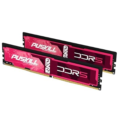 PUSKILL 32GB DDR5 RAM (2x16GB) 6000MHz CL30 Desktop Memory | Ultra-Low Latency Gaming PC Upgrade | Intel XMP 3.0 & AMD EXPO Ready for 700/600 & Ryzen 7000 (AM5)