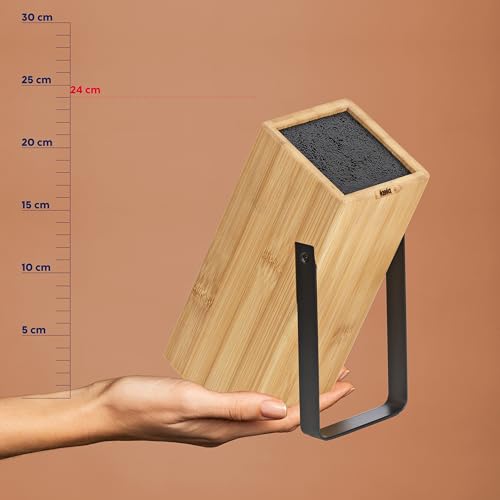 Soporte para cuchillos de madera de bambú universal kela KIRIL negro 5