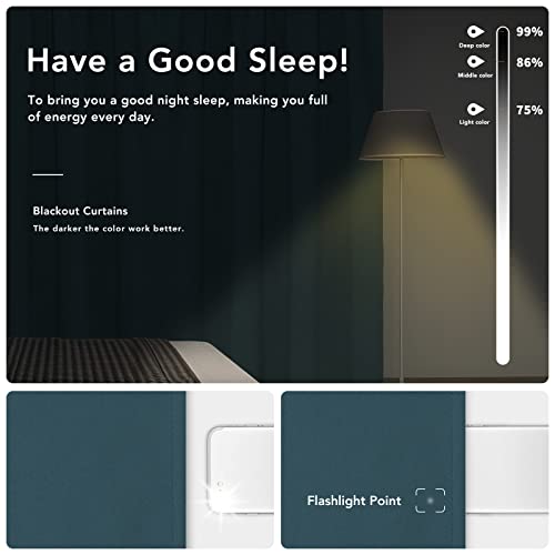 Rideaux occultants Easy-Going finitions soignées en bleu eston