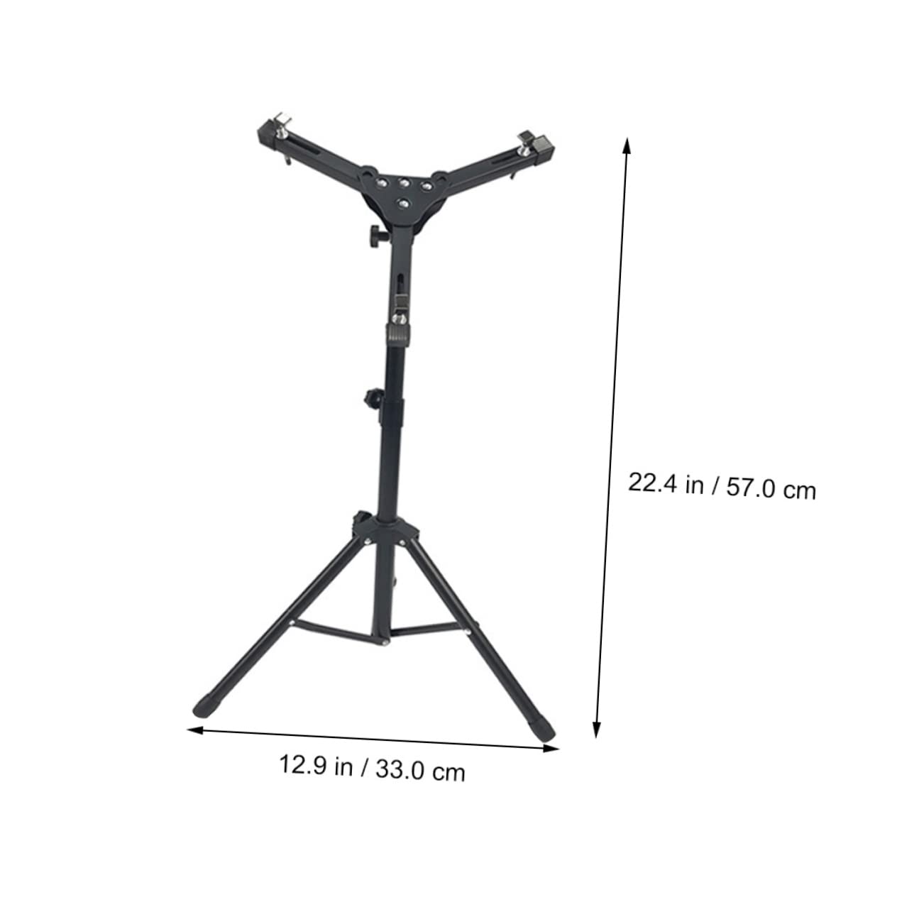 Sosoport Verstellbarer Übungspadhalter aus Eisen und Abs mit 12 Zoll Höhe Schwarz Leiser und Stabiler Drum Ständer für Snare Drum und Übungspads Geeignet für Professionelle und Persönliche