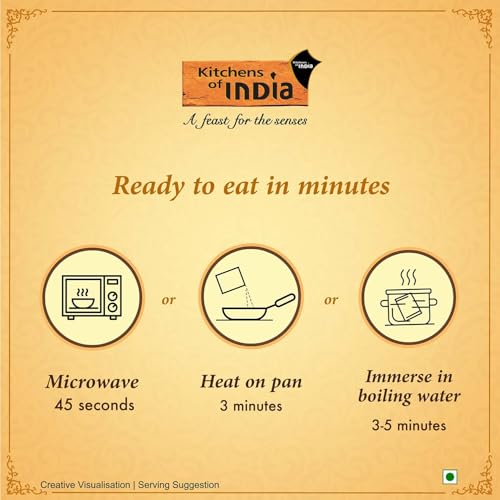Image of Kitchens of India Awadhi Badam Halwa, ITC Ready to Eat Indian Food, Just Heat and Eat, Microwavable, 200g (Pack of 3)