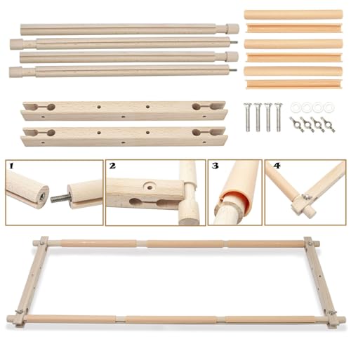 Cadre de broderie mains libres en bois réglable pour table et sol