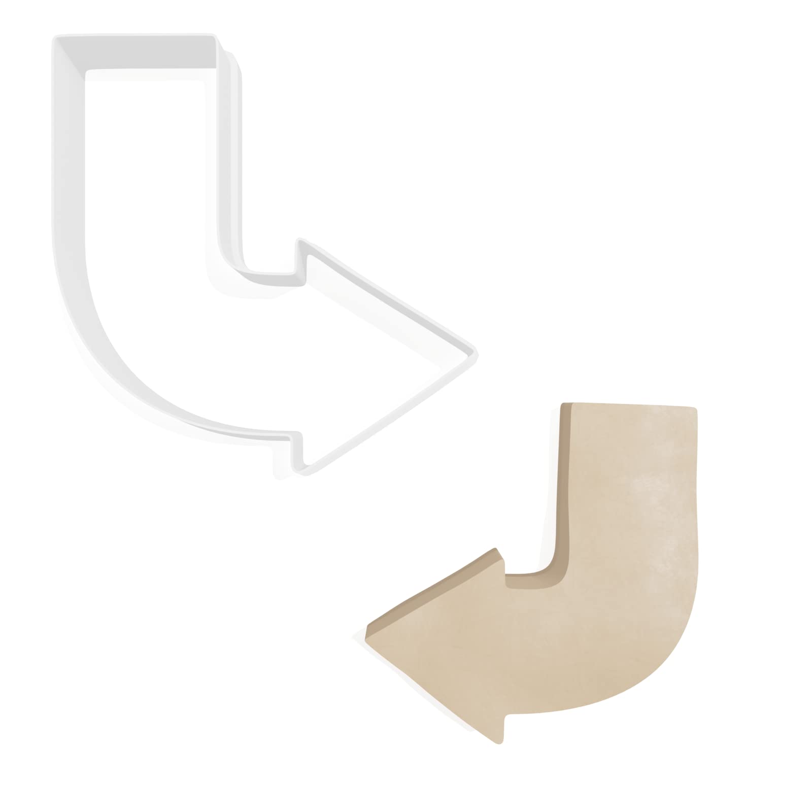 Curved Arrow Sign Cookie Cutter - 3 Sizes