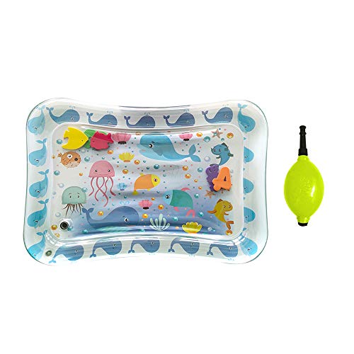 OWSOO Tapete inflável colorido para bebês com água para bebês Tapete divertido para crianças de 4 a