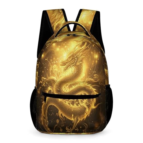 WECECE Dragón Mochila Para Alumnos De Primaria Infantiles Mochila Escolar Para Niños Niñas, Impermeable Y Resistente Al Desgaste