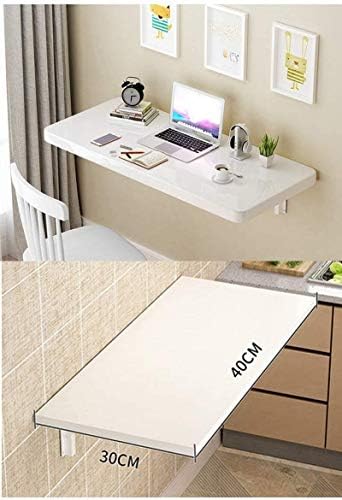 WUHUAROU Kitchen & Dining Table Desk Wall-mounted Drop-leaf Table, Floating Shelf Multifunctional Folding Table Computer Desk Bathroom Shelf for Space Saving 30 * 40CM