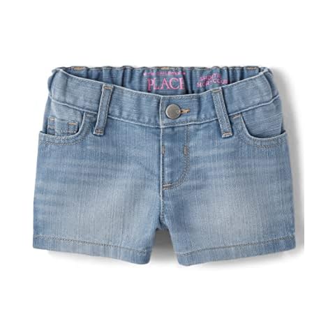 The Children's Place Baby Toddler Girls Denim Shortie Shorts Cover