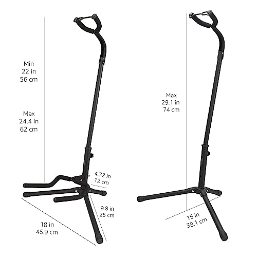 Amazon Basics Support de guitare pliable et réglable pour acoustiques et électriques, guitares basses et banjos, Noire - Les Beatles, Paul McCartney, John Lennon, RIngo Starr, George Harrison Amazon Basics Support de guitare pliable et réglable pour acoustiques et électriques, guitares basses et banjos, Noire – Image 7